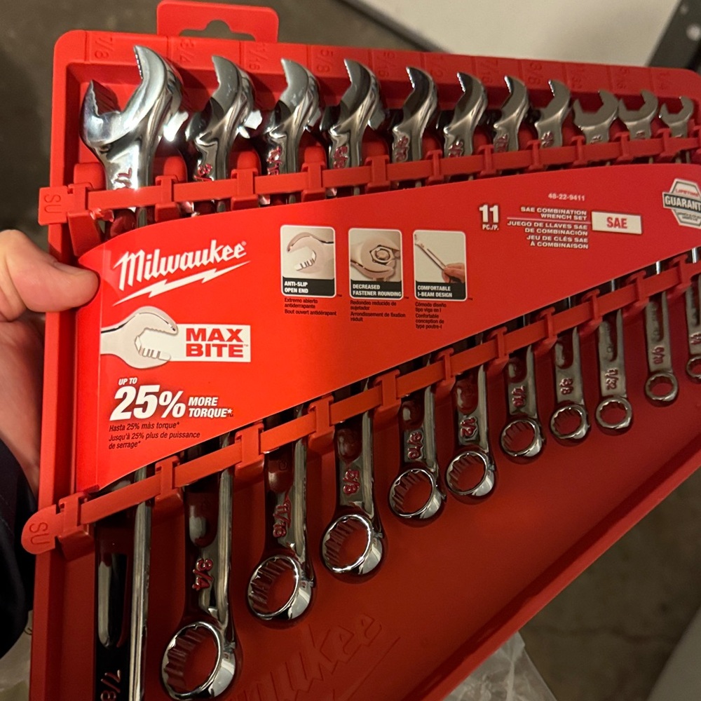 Milwaukee Max Bite Wrench Set standard- Silver, US only